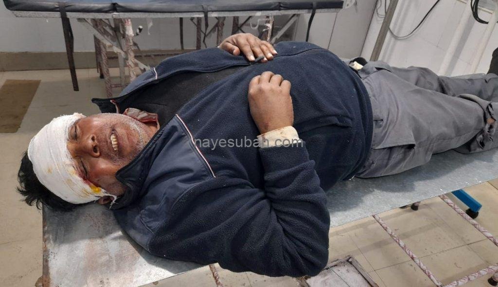 घायल व्यक्ति गोरखनाथ तिवारी