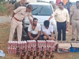 शराब के साथ गिरफ्तार तस्कर