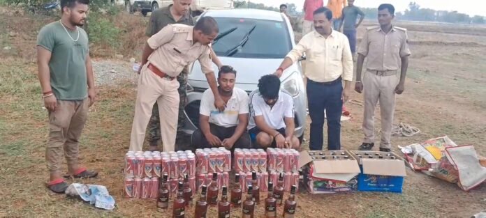 शराब के साथ गिरफ्तार तस्कर