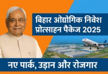 बिहार औद्योगिक निवेश प्रोत्साहन पैकेज 2025 को कैबिनेट की मंजूरी,32 नए औद्योगिक पार्क, अंतरराष्ट्रीय उड़ान प्रोत्साहन और कृषि सलाहकारों का मानदेय बढ़ा