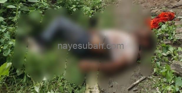 घटनास्थल पर पड़ा शव