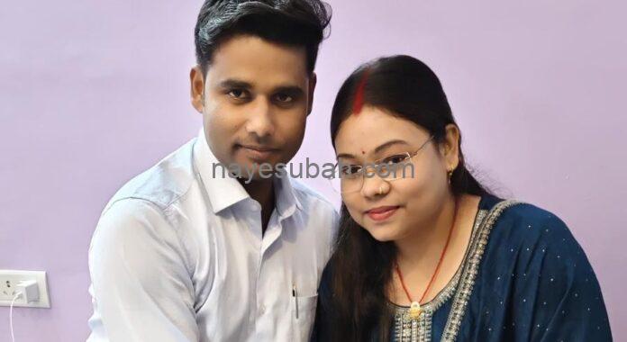 मृतक महिला की पति के साथ फाइल फोटो