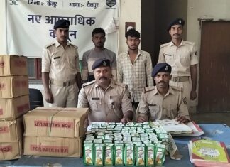 यूपी से बिहार लाई जा रही 404 पाउच देसी शराब पकड़ी गई, चैनपुर पुलिस ने दो तस्करों को दबोचा NS News