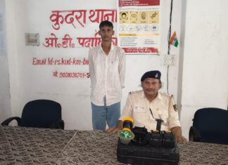 कुदरा में मोबाइल दुकान का शटर काटते ही पुलिस ने दबोचा, कटर मशीन के साथ युवक गिरफ्तार पुलिस के द्वारा गिरफ्तार किया गया आरोपित