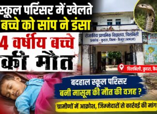 चिलबिली के सरकारी स्कूल परिसर में सांप के डंसने से चार वर्षीय बच्चे की मौत, बदहाली पर उठे सवाल NS news