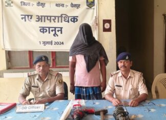 चैनपुर में हथियार तस्करी के कथित प्रयास का खुलासा, वेल्डिंग दुकान से बैरल और कारतूस बरामद NS News