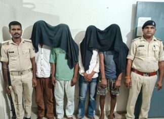 पुलिस टीम पर हमला करने के आरोप में चार गिरफ्तार, तीन वाहन जब्त; नुआंव में कार्रवाई NS News