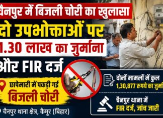 बिजली चोरी का खुलासा, दो उपभोक्ताओं पर 1.30 लाख रुपये से अधिक का जुर्माना, FIR दर्ज NS News