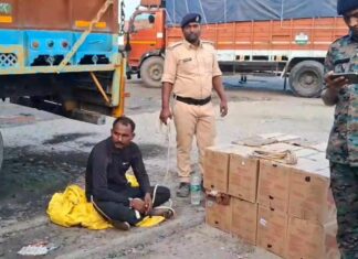 चेकिंग में खुला कंटेनर का राज, कैमूर में 80 लाख की शराब जब्त; चालक गिरफ्तार NS News