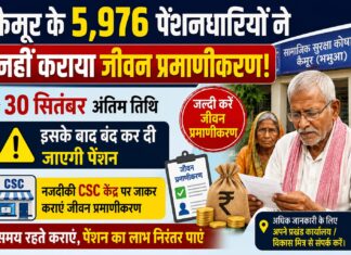 30 सितंबर तक करा लें जीवन प्रमाणीकरण, कैमूर के 5,976 पेंशनधारियों की पेंशन हो सकती है बंद, देखें लिस्ट NS News